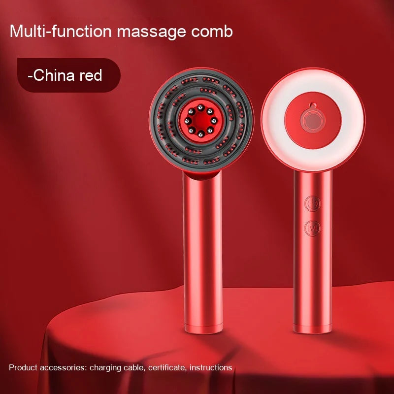 2 -in 1 Fluffy Comb Scalp Massager with oil Applicator Electric hair brush with oil dispenser 
Infrared Hair Care and Beauty