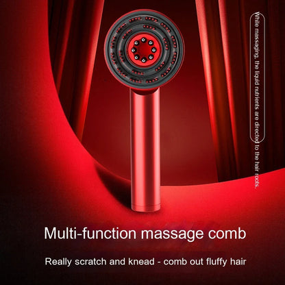 2 -in 1 Fluffy Comb Scalp Massager with oil Applicator Electric hair brush with oil dispenser 
Infrared Hair Care and Beauty